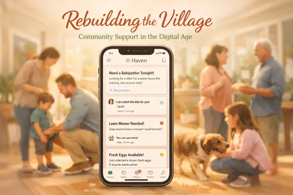 Haven digital village for families app connecting communities and providing support